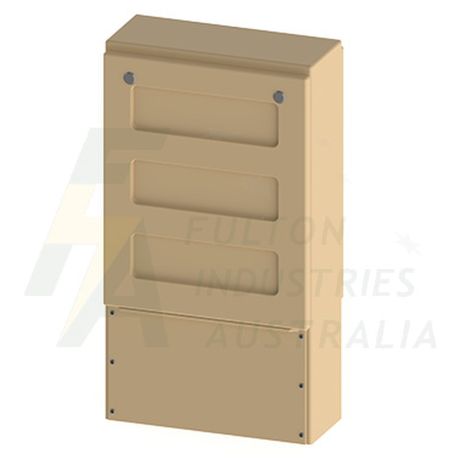 FPB3CD2DB beige fibreglass pillar cabinet with 2 doors